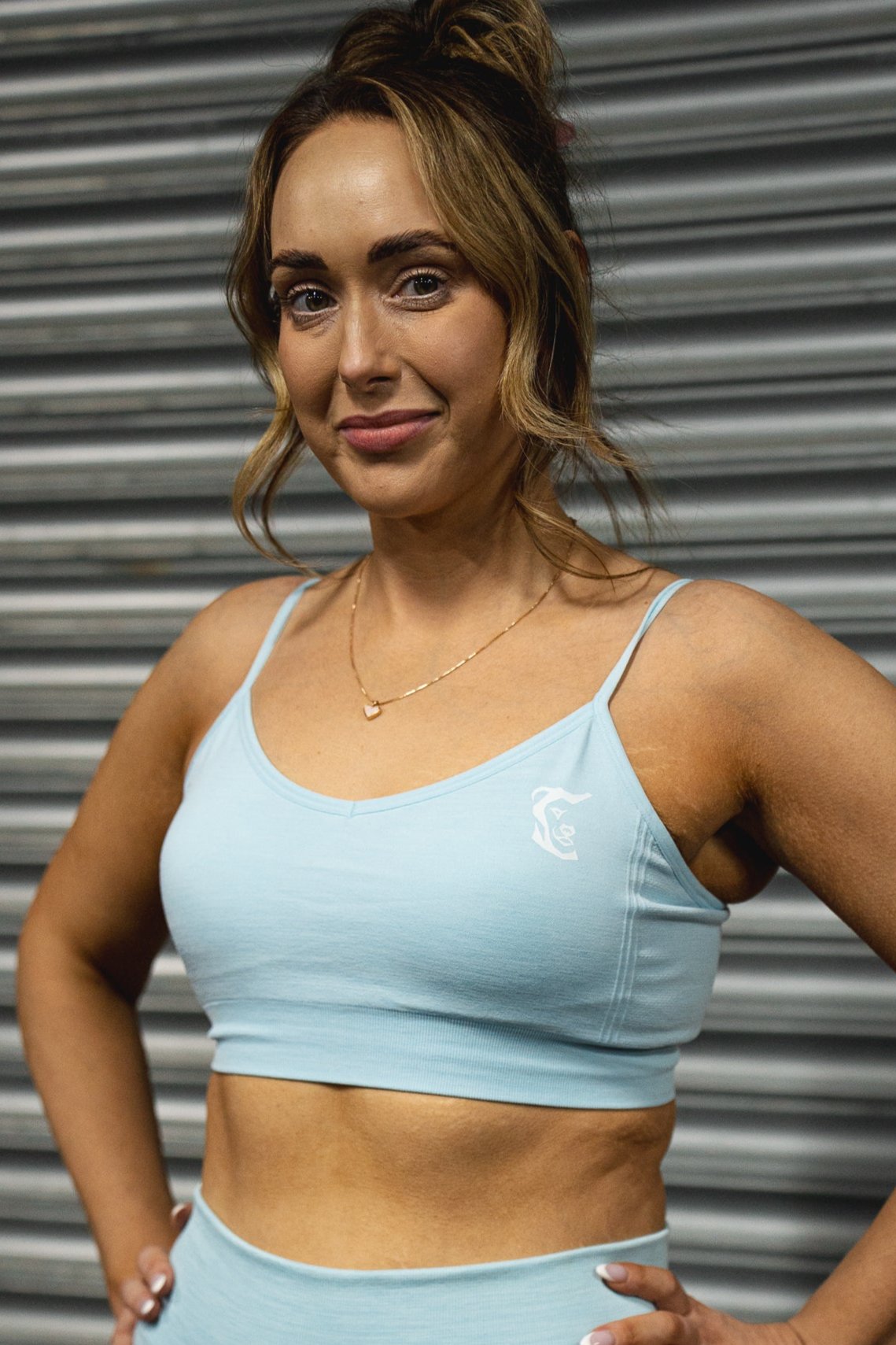 Sky Blue Vibe Sports Bra