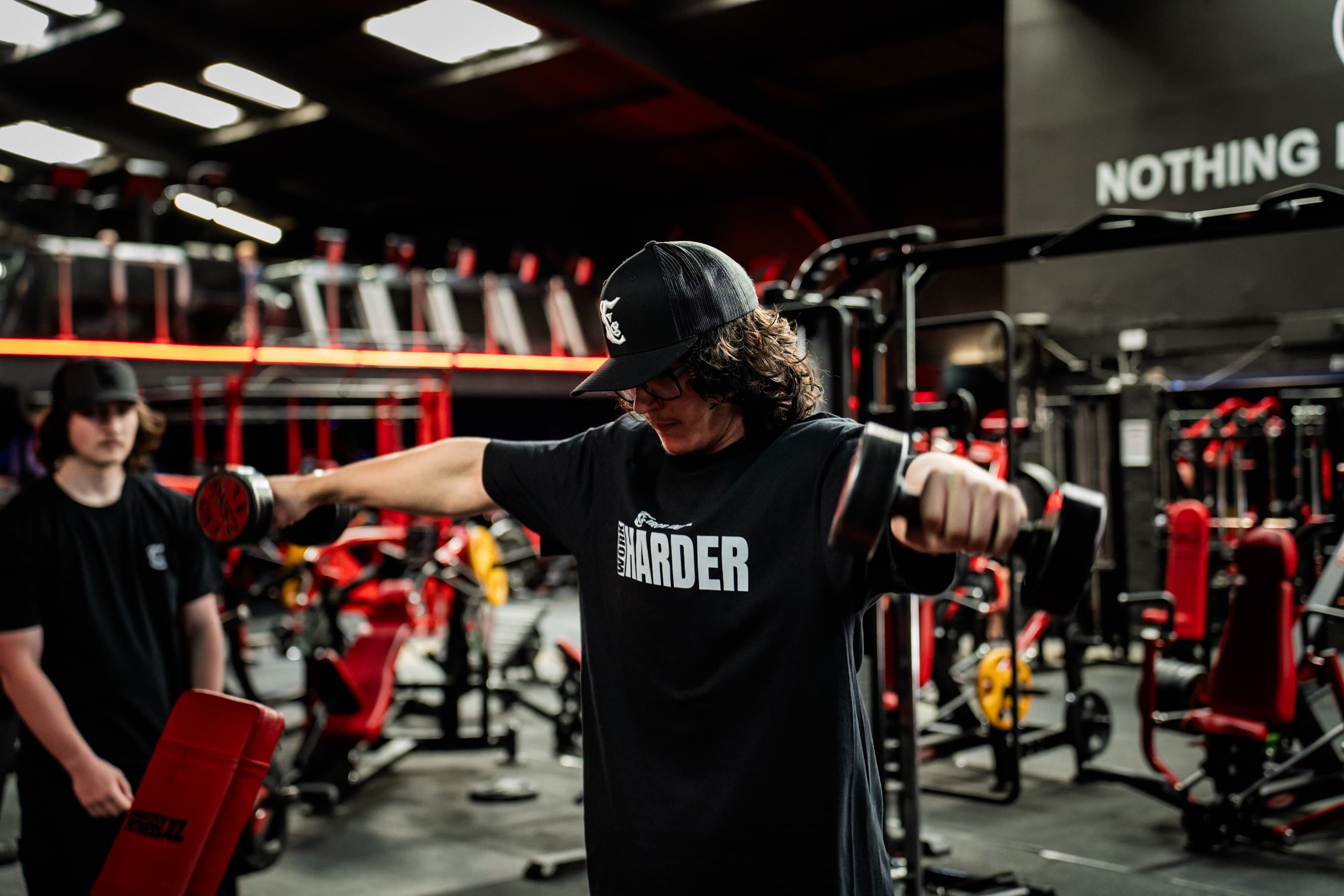 Gym Sessions with Iron Animal, Work Harder T-Shirt & Cap